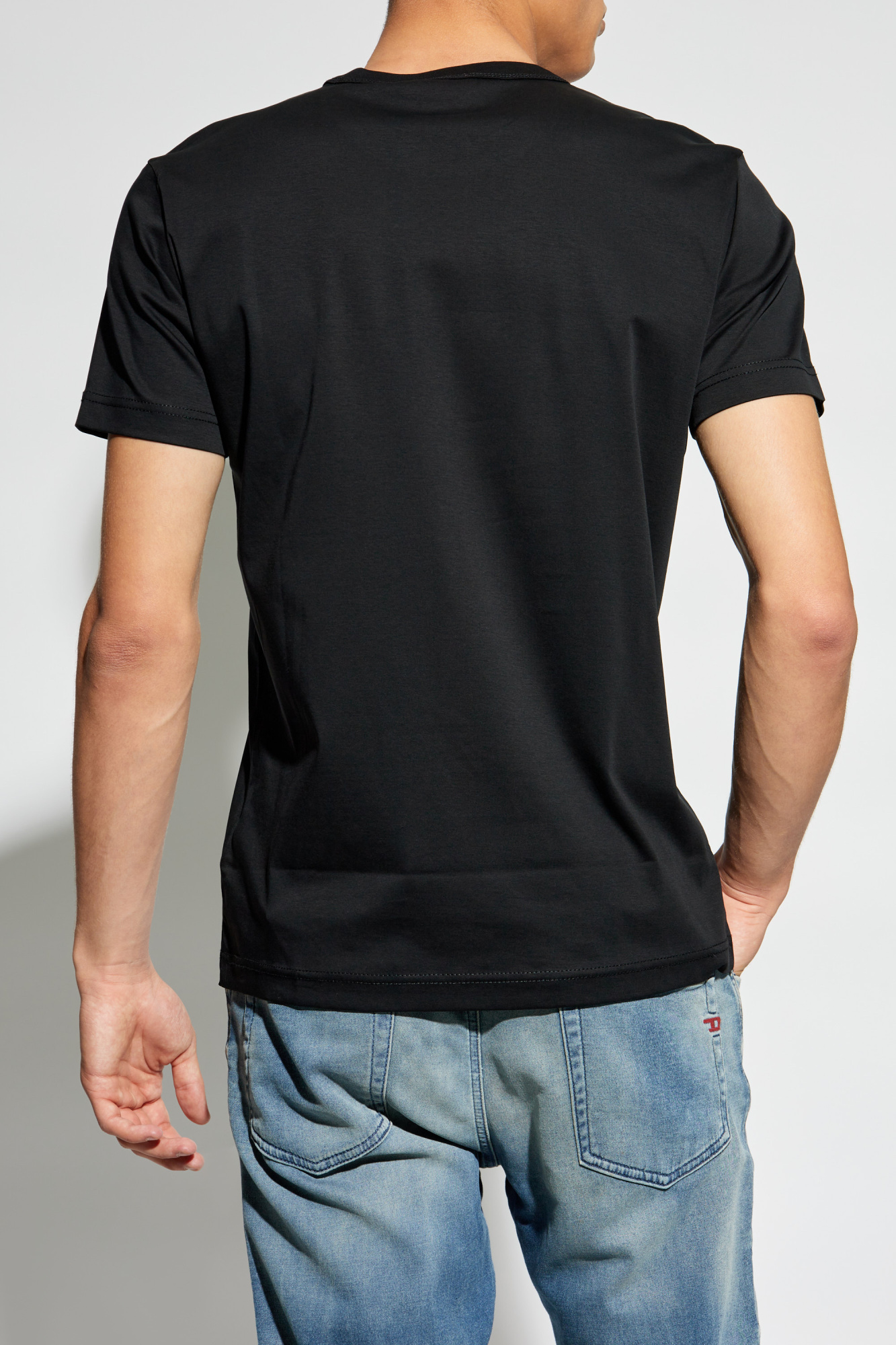 Tシャツ・カットソー Diesel t-miegor-k77 T-shirt Men's T-shirt in mercerised cotton | Black | Diesel